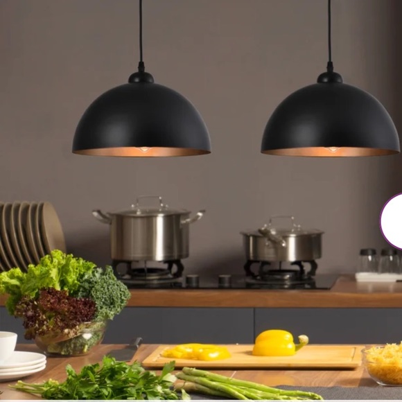 Dileo Industrial Pendant Light 2 Pack Vintage Hanging Lighting - Picture 7 of 11